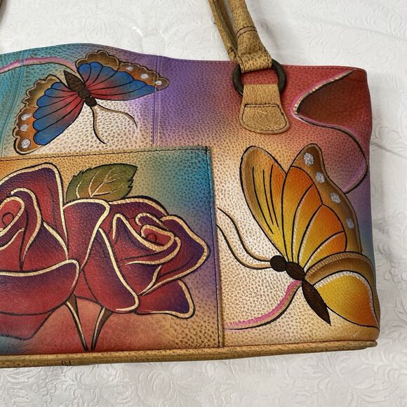 Anuschka Hand Painted Leather Shoulder Bag - Picture 4 of 16